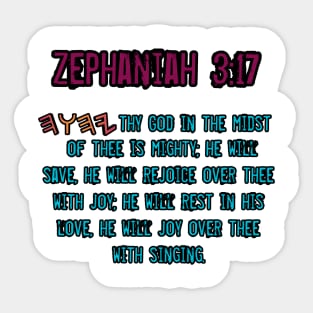 Zephaniah 3:17 Sticker